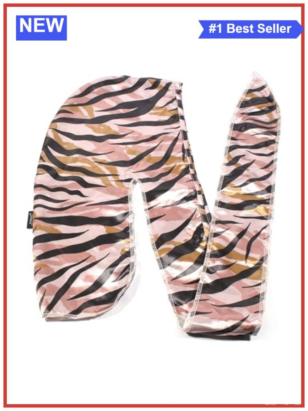 Satin Hair Scarf Safari Print Frizz Prevention Secure Fit Lightweight